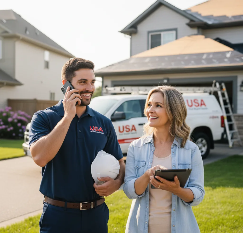 USA Roof Repair Experts customer support in Wells
